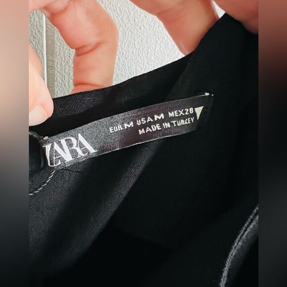 Zara Linen Blend Romper NWT - Picture 2 of 11